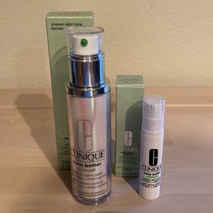 NIB Clinique 1.7 FL. OZ Even Better Clinical radical dark spot corrector + mini